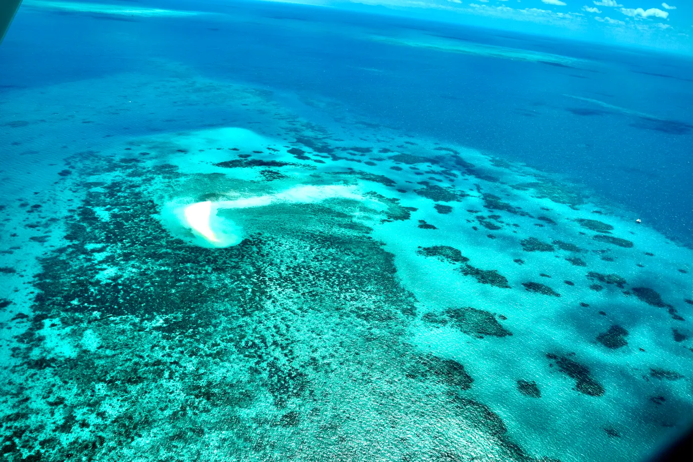 Vue lumineuse de Australie / Grande Barrière et Cairns
