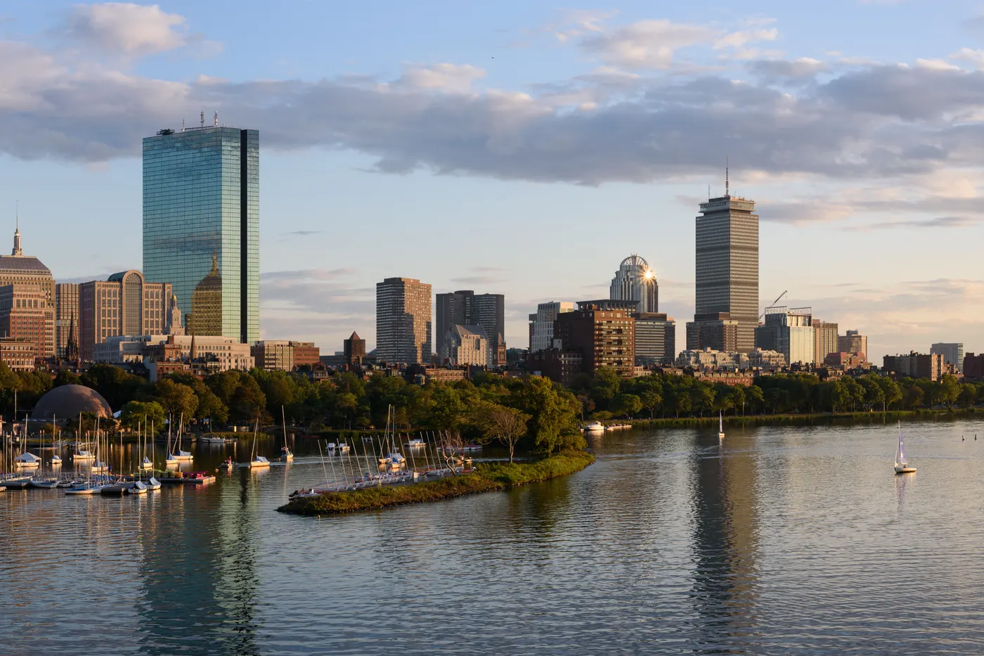 Vue lumineuse de Boston