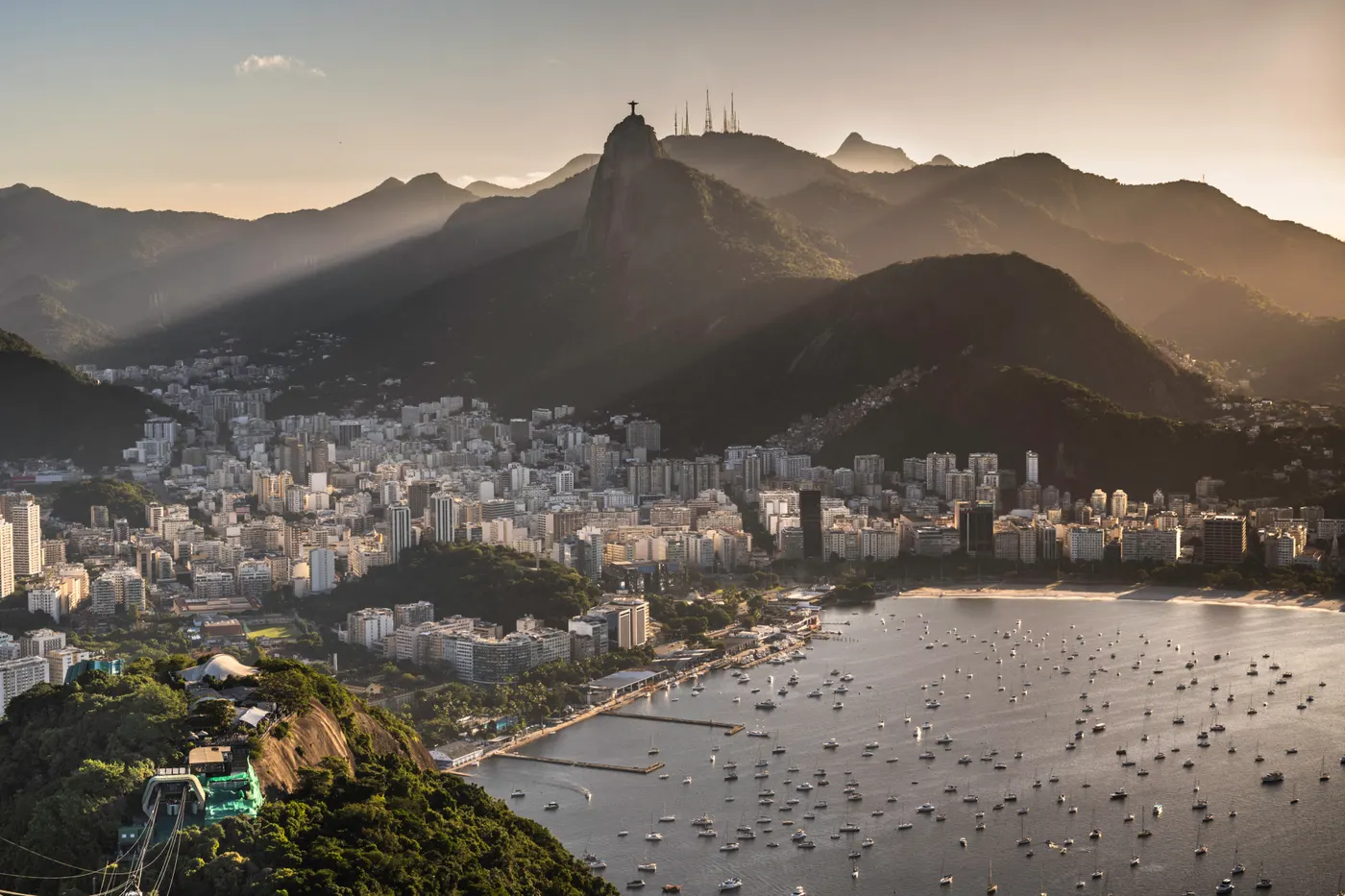 Vue lumineuse de Brésil / Rio de Janeiro