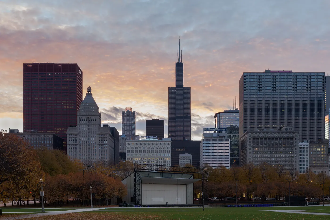 Vue lumineuse de Chicago