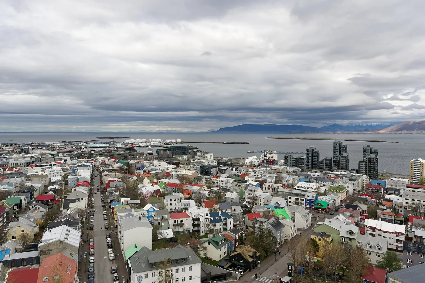 Vue lumineuse de Islande / Reykjavik