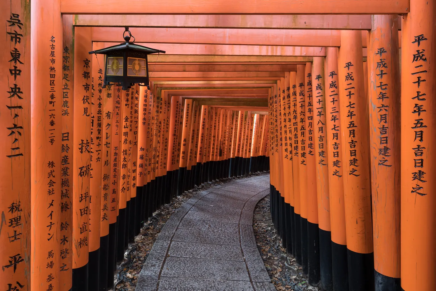 Vue lumineuse de Kyoto et Osaka