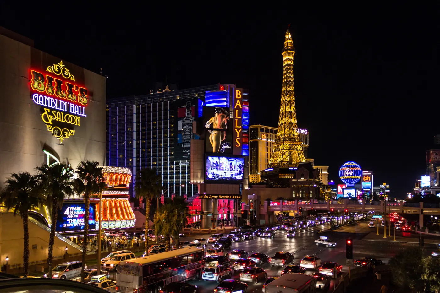 Vue lumineuse de Las Vegas