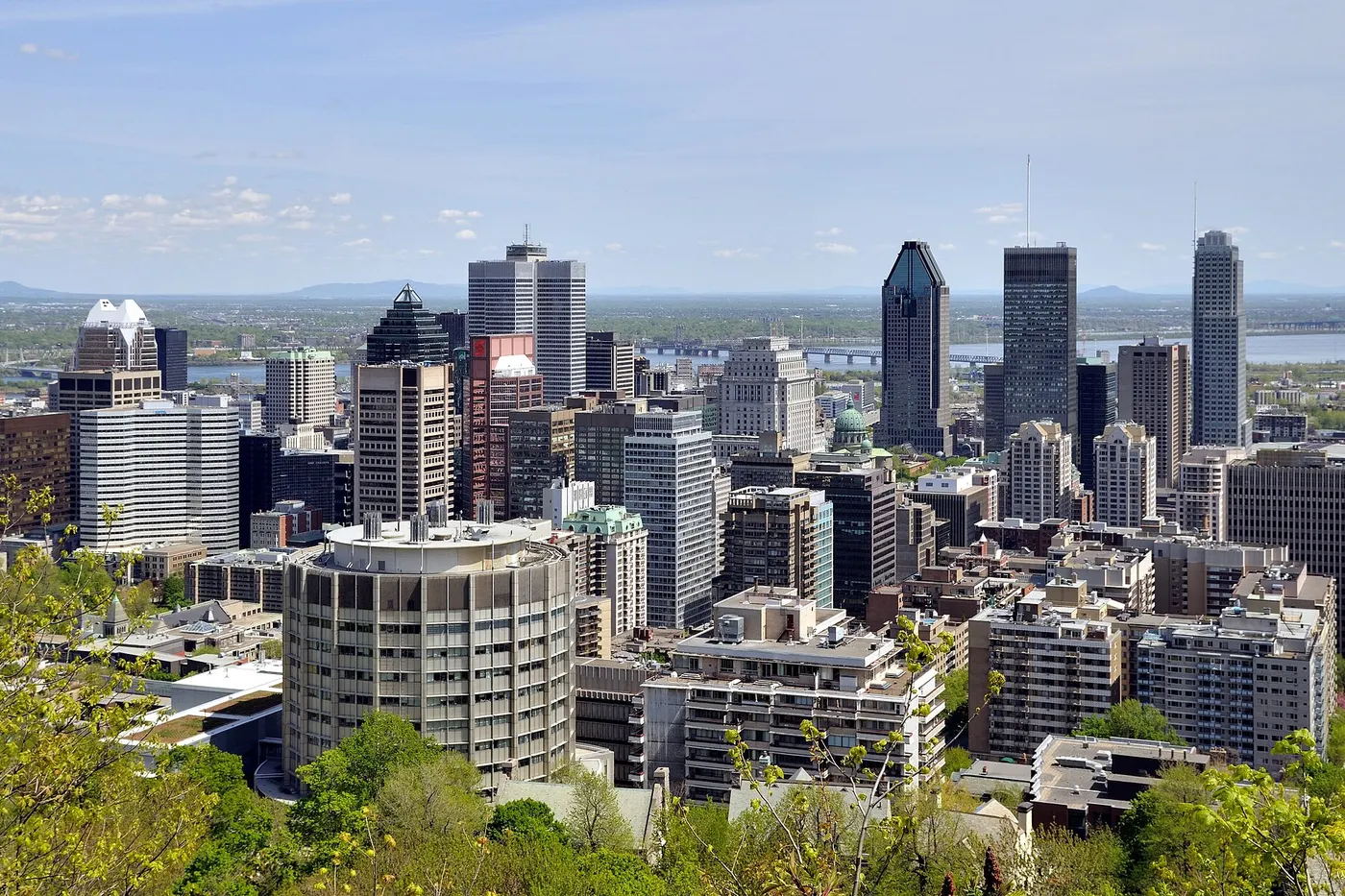 Vue lumineuse de Montréal