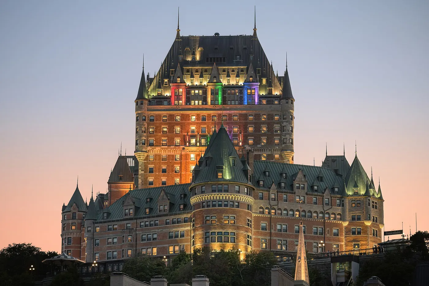 Vue lumineuse de Québec