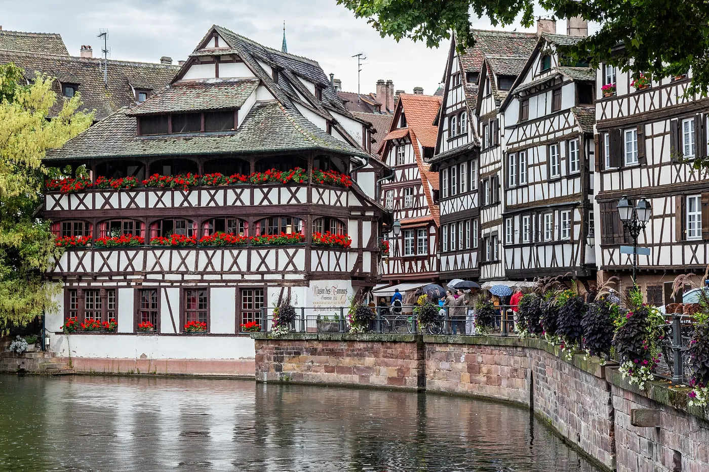 Vue lumineuse de Strasbourg et l’Alsace