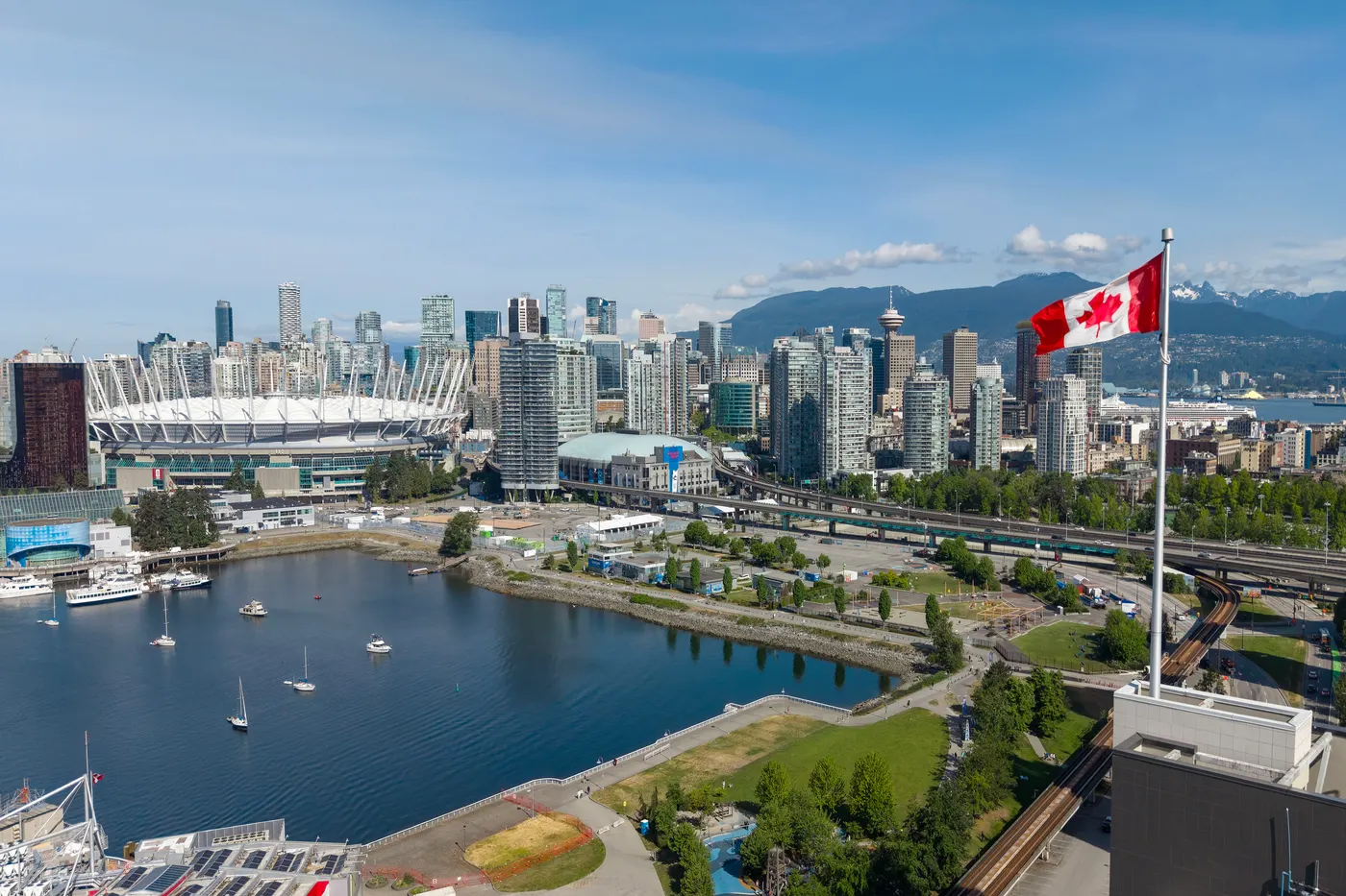 Vue lumineuse de Vancouver